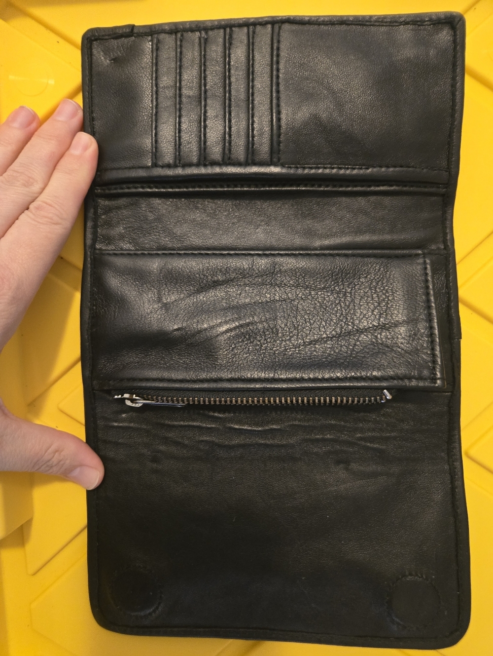 Juan Antonio Luxury Trifold Wallet | Croc-Embossed Leather & Hair-on-Hide | USA - Picture 3 of 12